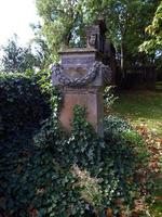 Gothic tomb with ivy photo