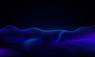 Wave line on dark blue background, design with abstract art and vector. vector