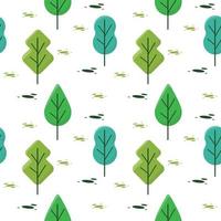 Seamless Pattern Repeatable Texture Summer Spring Tree Nature Paper Fabric vector
