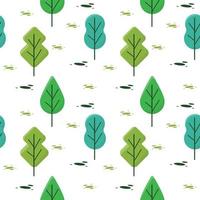 Seamless Pattern Repeatable Texture Summer Spring Tree Nature Paper Fabric vector