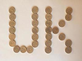 UK Pound coins, United Kingdom photo