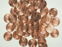 Dollar coins 1 cent wheat penny cent photo