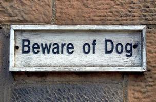 beware of dog sign photo
