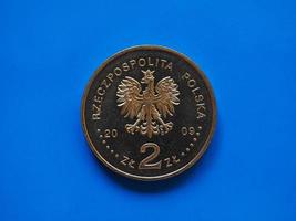Two Polish Zloty coin, Poland photo