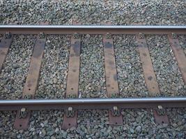 railway tracks for train photo