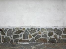 pared con acabado de piedras foto