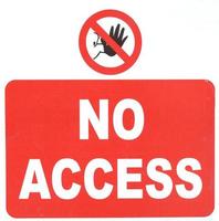 No access sign photo