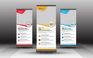 Professional Creative Modern Business Corporate Roll Up Banner Standee X Banner Template Minimal Design vector