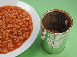 comida de frijoles horneados foto