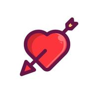 Heart with Arrow Illustration vector