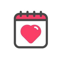 Calendar with Heart Illustration vector