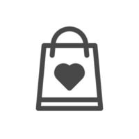 Paper Bag with Heart vector