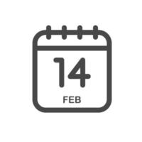 Valentine Day Calendar vector