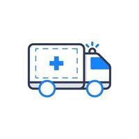 Ambulance Car, Medical Icon Illustration vector