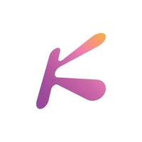 K financial and business consulting logo graphic design. vector