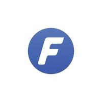 f con diseño gráfico del logotipo de consultoría financiera y empresarial circular. vector