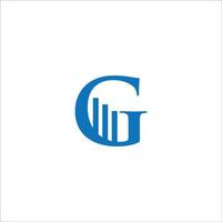 G financial and business consulting logo graphic design. vector