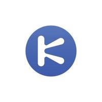 ilustración del logotipo k para empresa comercial. vector
