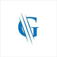 G financial and business consulting logo graphic design. vector