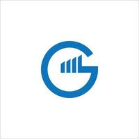 G financial and business consulting logo graphic design. vector