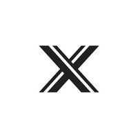 x diseño gráfico del logotipo de consultoría financiera y empresarial. vector