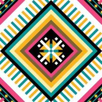 colorido pañuelo o chal geométrico étnico oriental diseño tradicional para fondo, alfombra, papel pintado, ropa, envoltura, batik, tela, estilo de bordado de ilustración vectorial vector