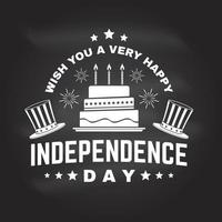 Vintage 4th of july design in retro style. Independence day greeting card. Patriotic banner for website template. Vector illustration.