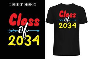 diseño de camisetas de la clase 2035. diseño de camiseta de regreso a la escuela. 1er día en la escuela diseño de camiseta vector