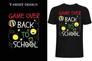 diseño de camiseta de regreso a la escuela. 1er día en diseño de camiseta de escuela vector