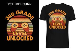 3rd  Grade Level Unlocked, First Grade Gift  EPS Digital File t-shirt design vector