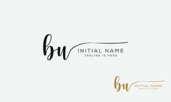 BU U B initial signature logo template. vector