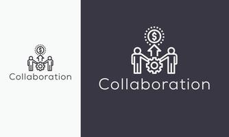 Set of Collaboration concept icons design. Contains such icons goal, productivity, process, performance and more, can be used for web and apps. Free Vector