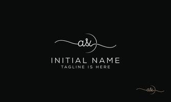 AX X A initial signature logo template. vector