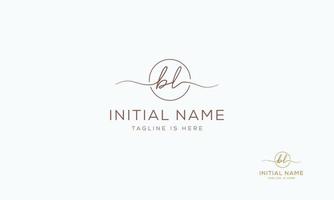 BL L B initial signature logo template. vector