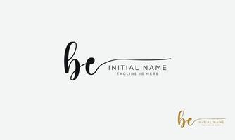 BE E B initial signature logo template. vector