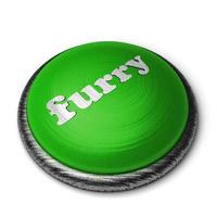 furry word on green button isolated on white photo