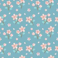 Cute Cherry Blossom Seamless Pattern vector
