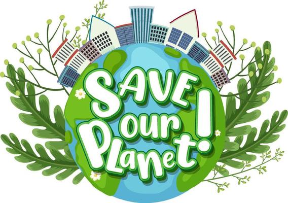 Save Our Planet typography logo design