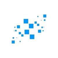 tecnología pixel logo abstracto plano moderno vector