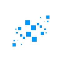 tech pixel logo abstract flat modern vector