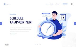 Schedule an appointment reminder flat design vector