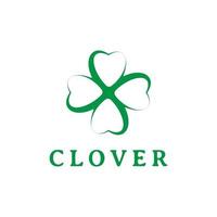 lucky clover logo design vector