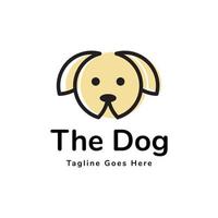 simple dog logo design vector