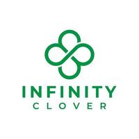 infinity clover logo design vector