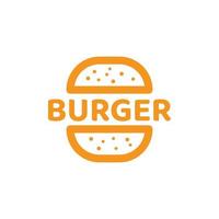 diseño de logotipo de hamburguesa simple vector