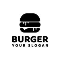 simple burger logo design vector