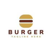 simple burger logo design vector