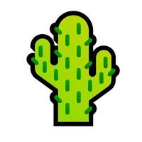 icono de cactus verde simple para messenger en redes sociales vector