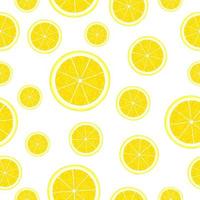 Seamless pattern of citrus fruit slices of lemon isolated on rose background vector