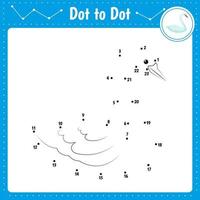 Connect the dots. Dot to dot educational game. vector